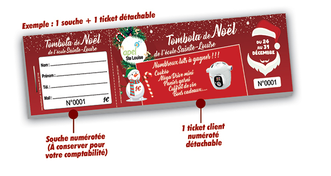 tombola de Noel école Ste Louise