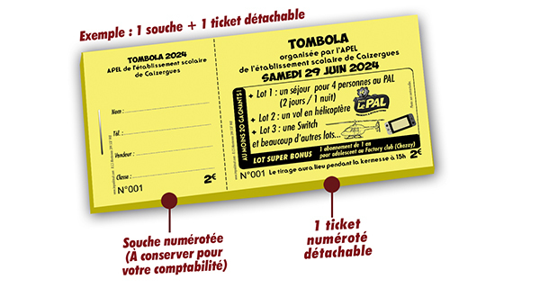 organiser tombola ecole Angelot