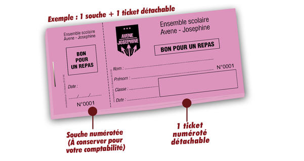ticket cantine scolaire Avene