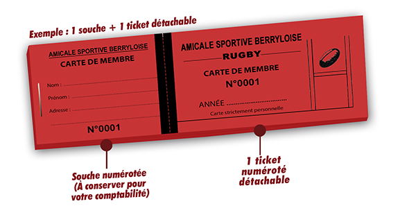 cartes de membre rugby