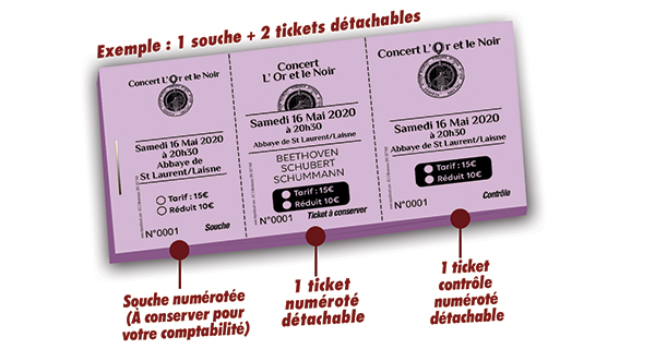 Ticket d'entrée concert - 25 modèles personnalisés