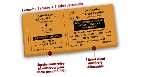 billetterie ticket repas dansant