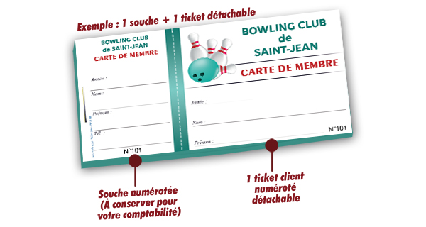 carte de membre impression