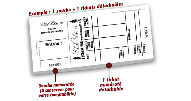 Carte consommation discothèque