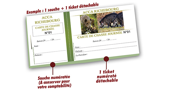 carte de chasse journée