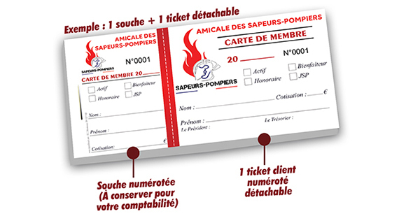 Carte de membre sapeurs pompiers