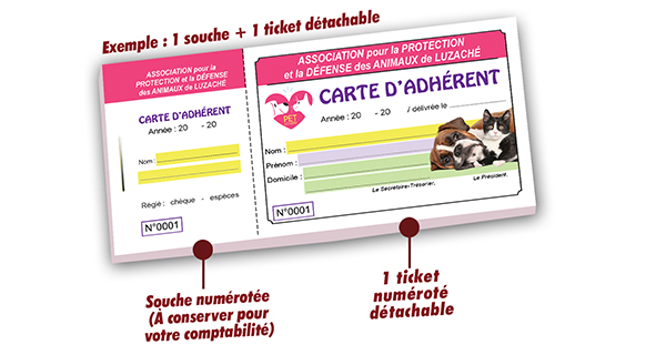 carte adhérent association chien chat