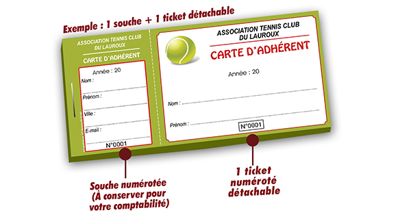 carte d'adhérent tennis