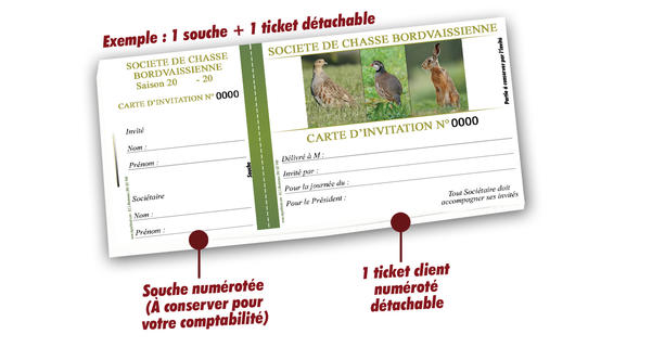 carte d'invitation chasse