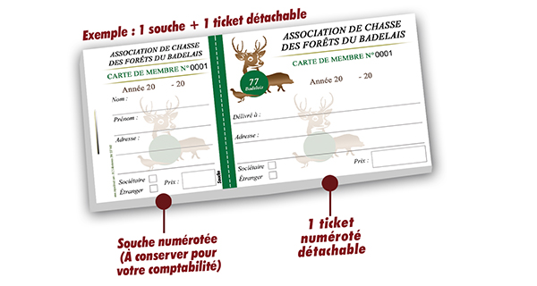 carte de membre association chasse