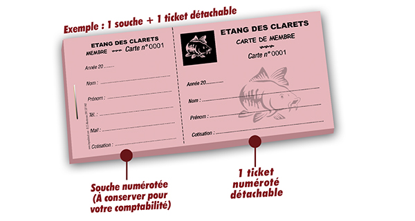 carte de membre avec poisson