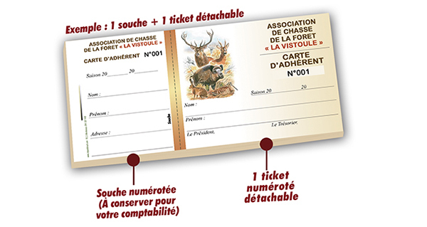 cartes adhérent chasse forêt