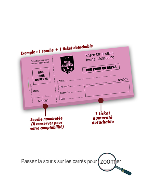 Copie de ticket cantine scolaire Avene