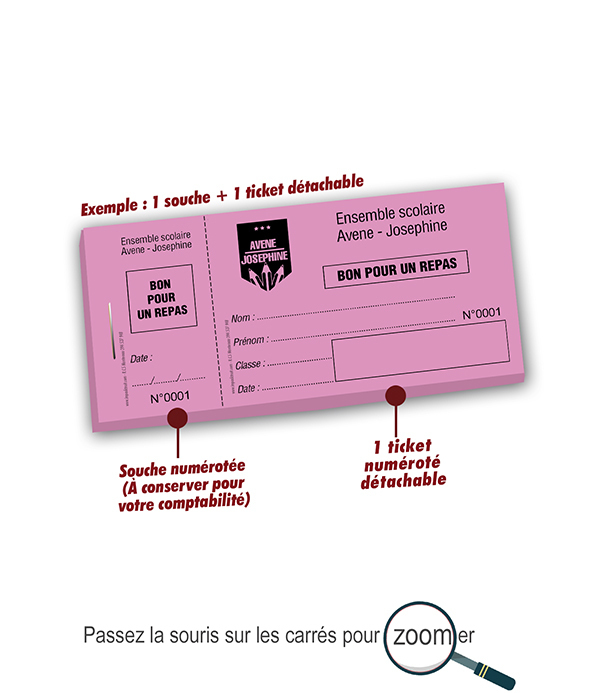 Copie de ticket cantine scolaire Avene