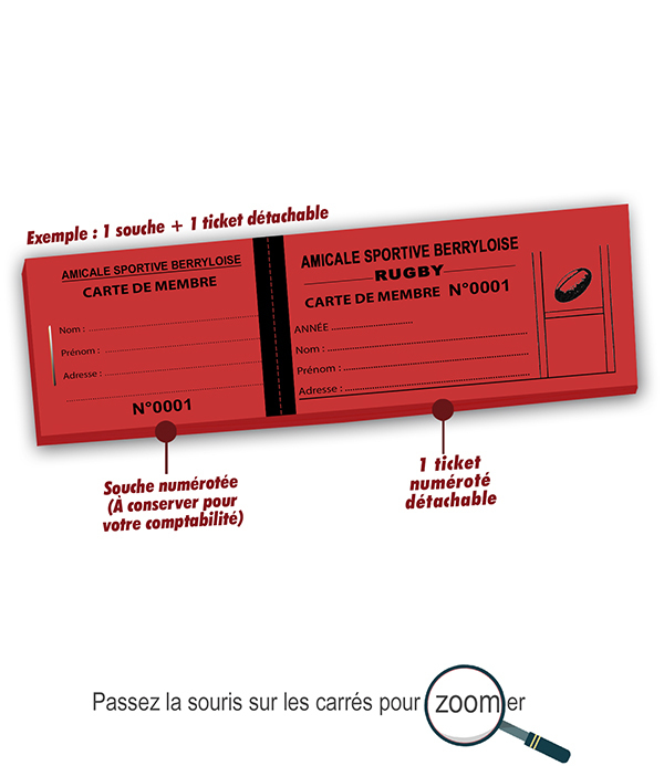 cartes de membre rugby