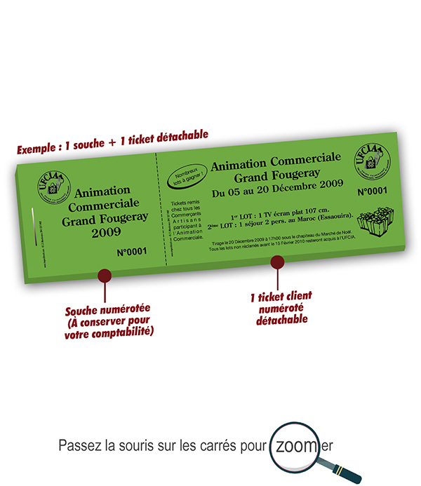 Carnet billetterie eco couleur - Carnets billetterie / tombola