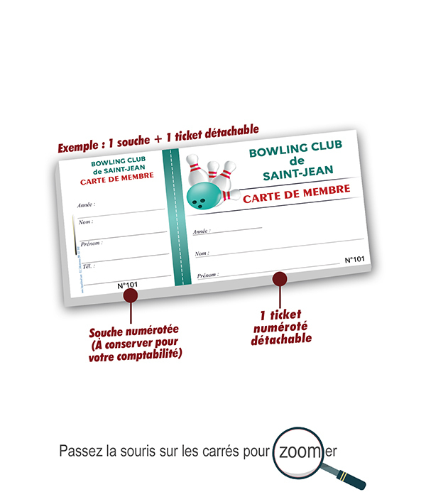 carte de membre impression