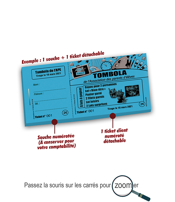 Tickets de tombola à imprimer recto-verso - à créer vous-même en ligne