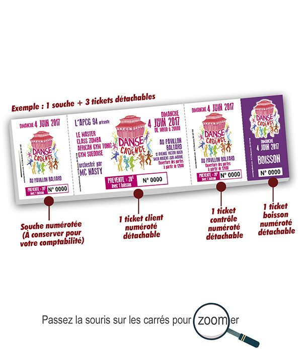 carnets a souche billeterie spectacle danse cadence