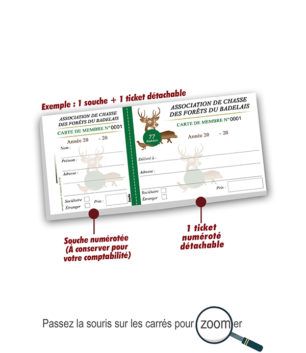 carte adhérent association chasse