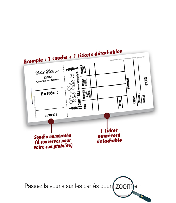 Carte consommation discothèque