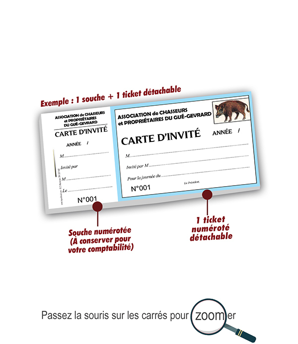 carte de chasse invité