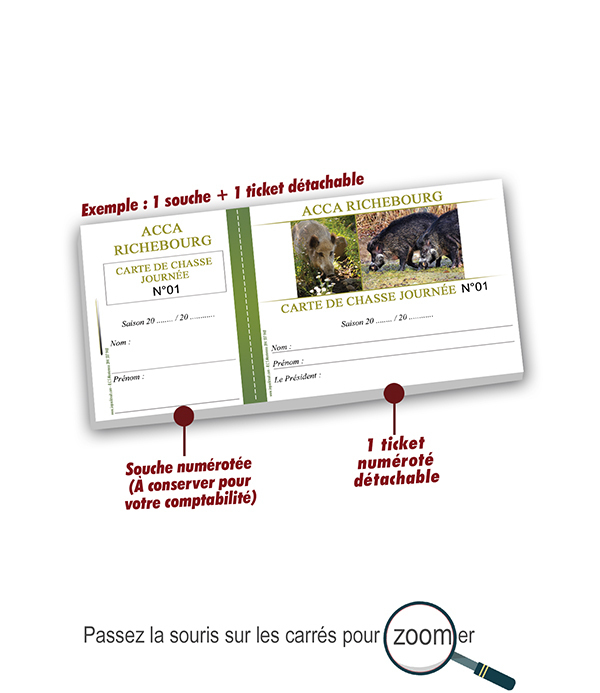 carte de chasse journée