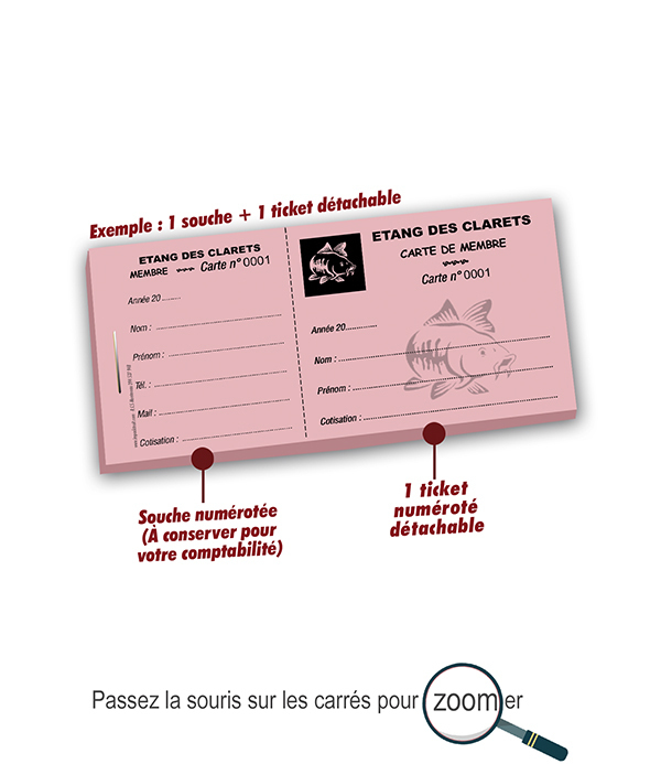 carte de membre avec poisson