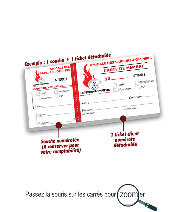 carte de membre sapeurs pompiers