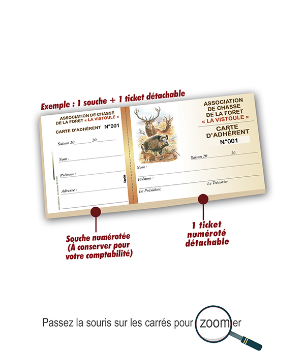 cartes adhérent chasse forêt