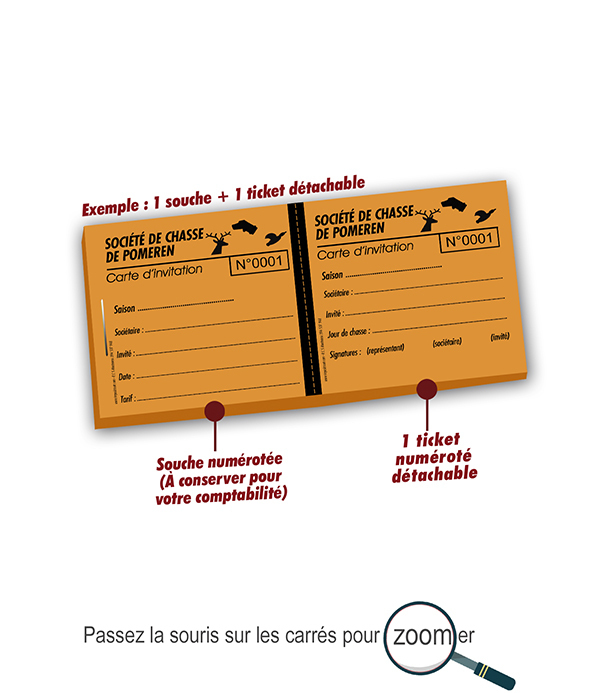 cartes invitation société de chasse