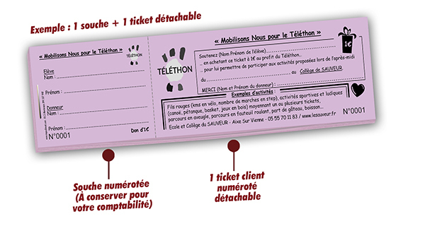 billets tombola petit prix