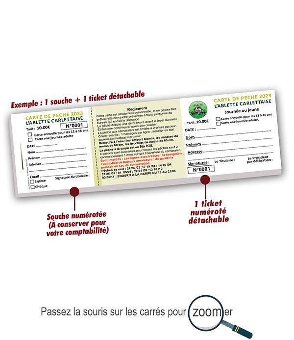 Carte de peche Ablette