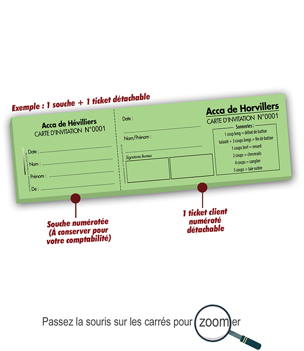 Carte invitation Acca chasse