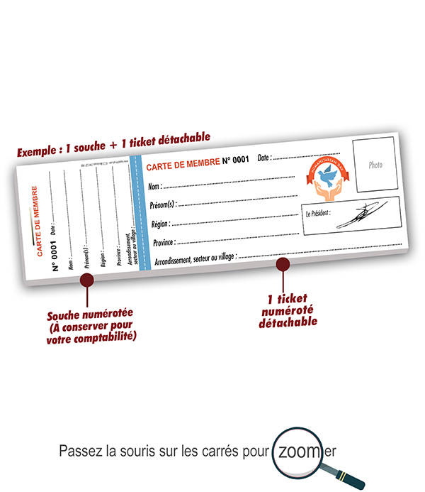 cartes de membre papiers recyclés