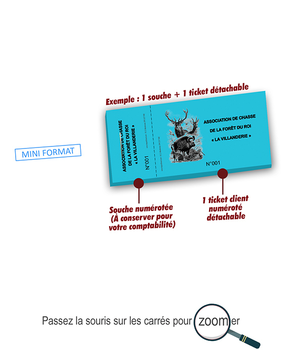 imprimer tickets association de chasse