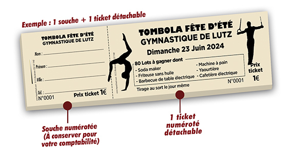 personnaliser tombola club gymnastique