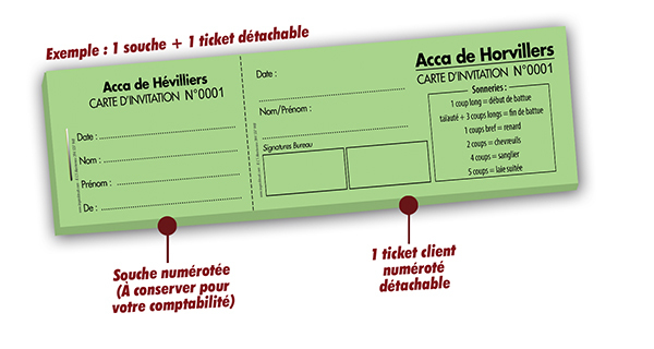 Carte invitation Acca chasse