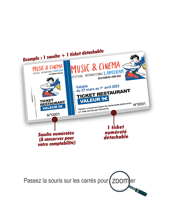 ticket restauration Festival Cinéma