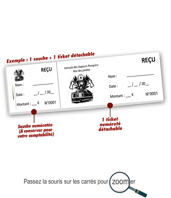 Ticket reçu pompiers