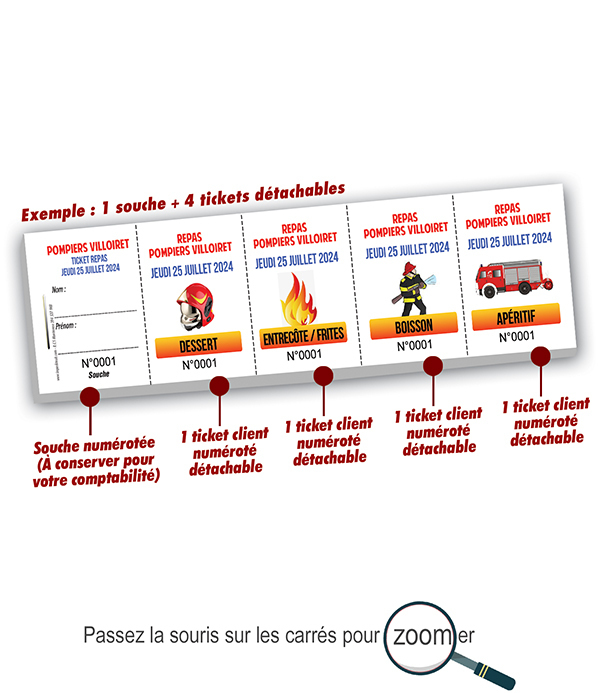 ticket repas pompiers Villoiret