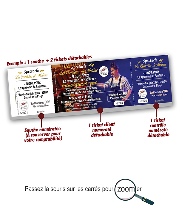 tickets détachables pas cher festival