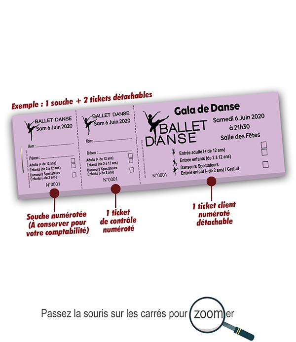 créer mon ticket spectacle