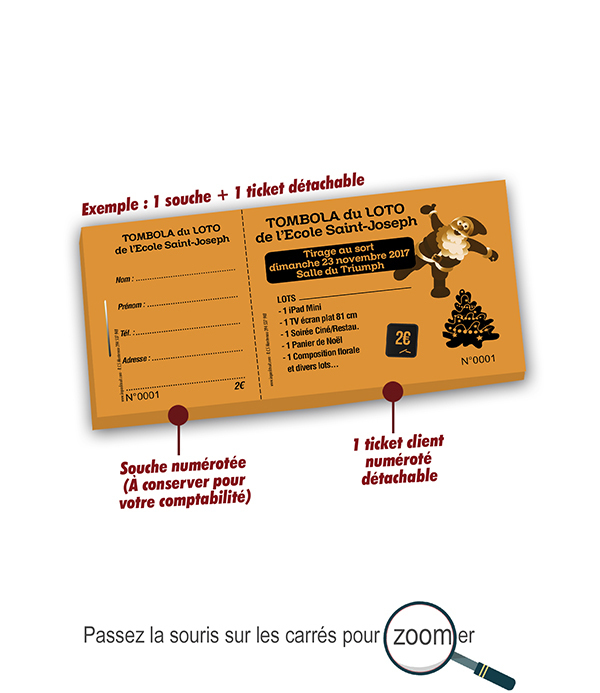 exemple billetterie tombola de noel pas cher Saint Joseph