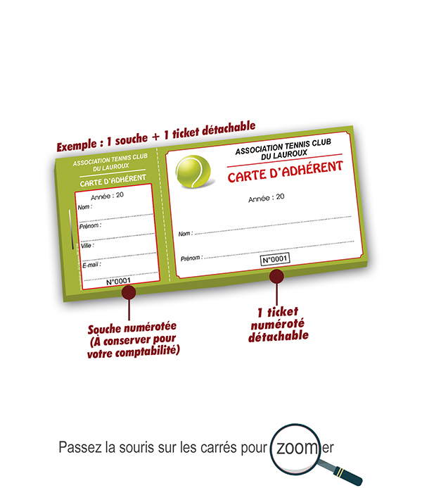 exemple carte d'adhérent tennis