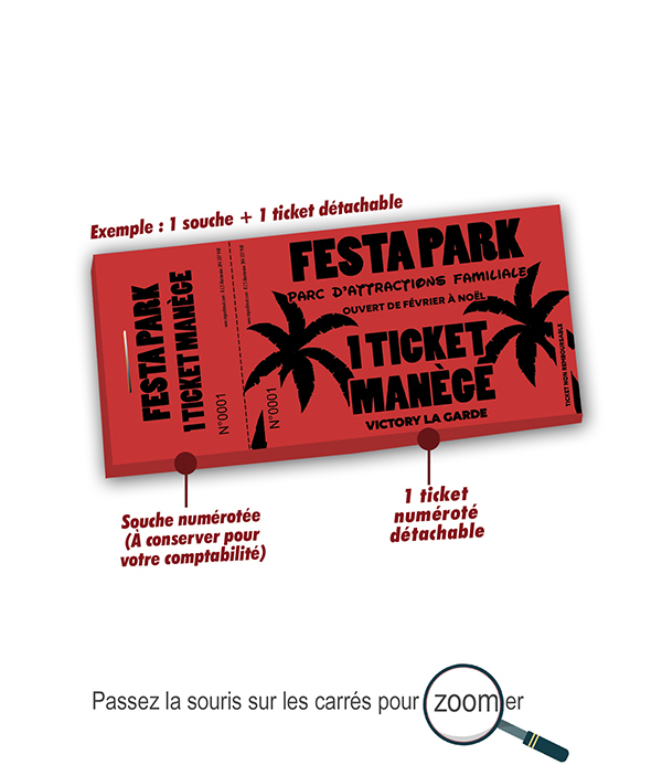 exemple de billet manège parc attractions