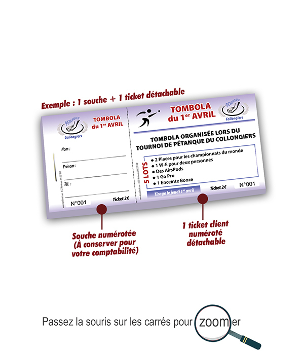 exemple de ticket de tombola pour pétanque