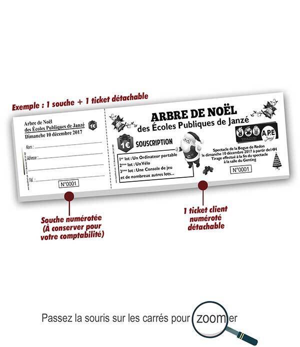 exemple ticket tombola de noel pas cher Cambloux copie