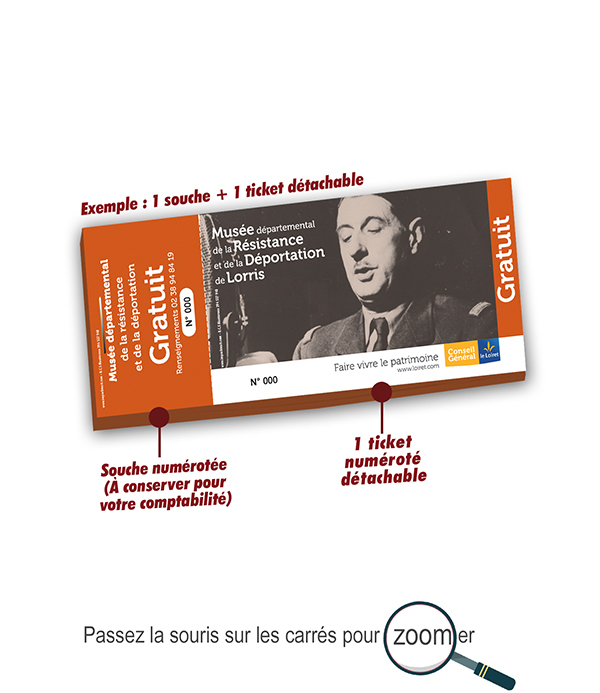 impression billeterie entrée musée résistance