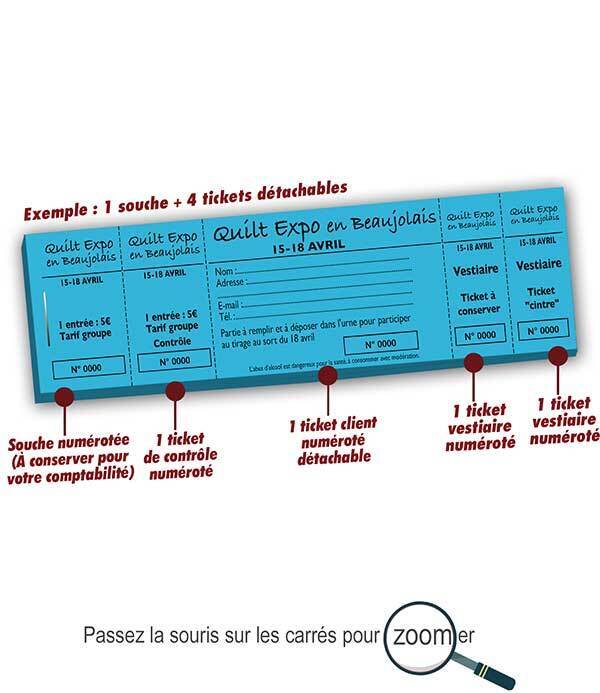 impression billeterie entrée salons QuiltGroupe